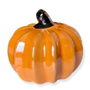 Orange Ceramic Pumpkin Decor